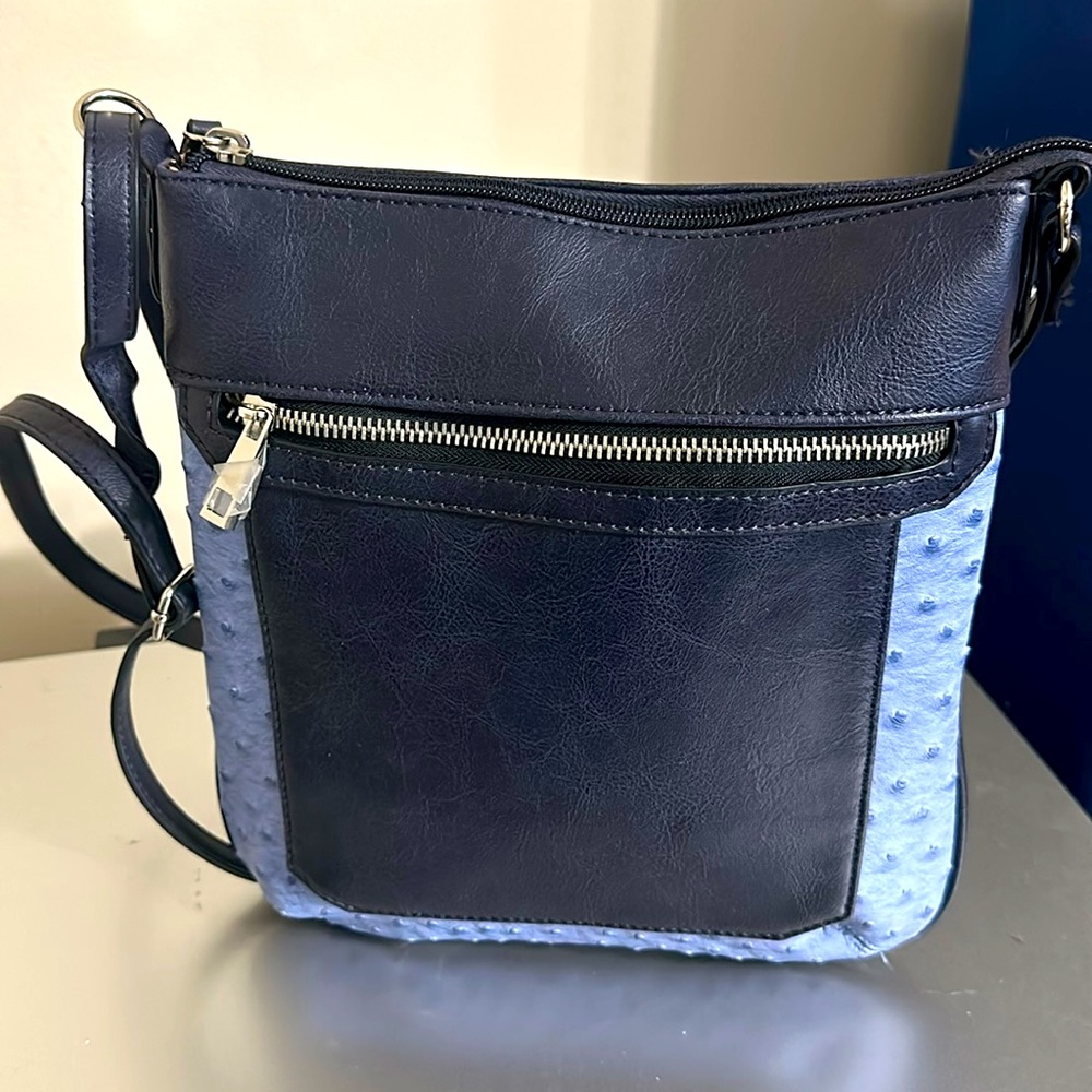 Ostrich skin Crossbody handmade